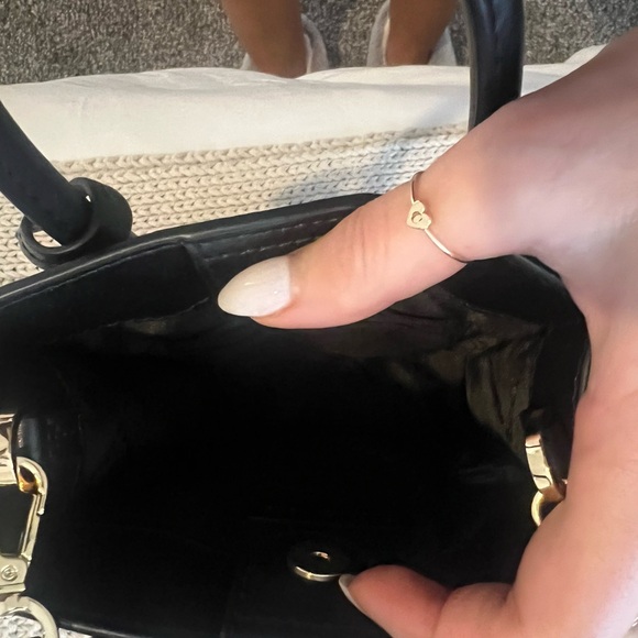 Michael Kors Black Leather Tote Bag - Picture 5 of 6